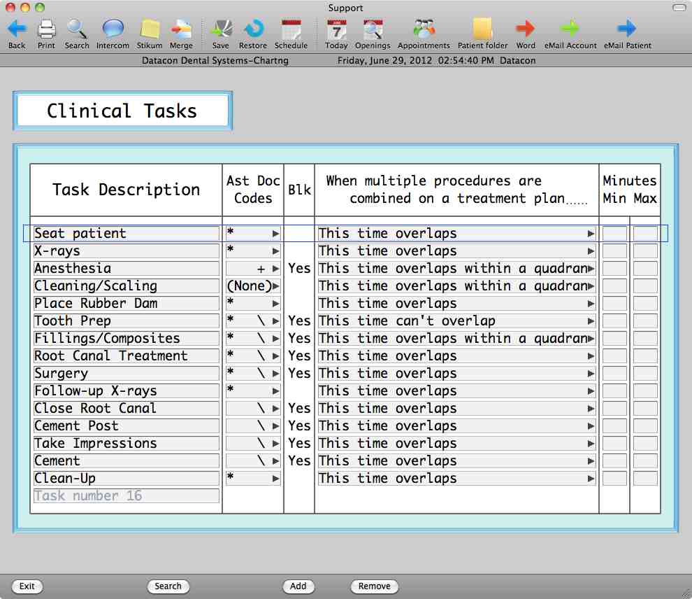 root canal clinical notes template